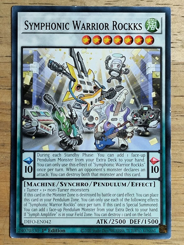 2022 Yu-Gi-Oh Dimension Force 1st Edition #DIFOEN042 Symphonic Warrior Rockks C