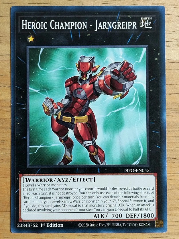 2022 Yu-Gi-Oh Dimension Force 1st Ed #DIFOEN045 Heroic Champion - Jarngreipr C
