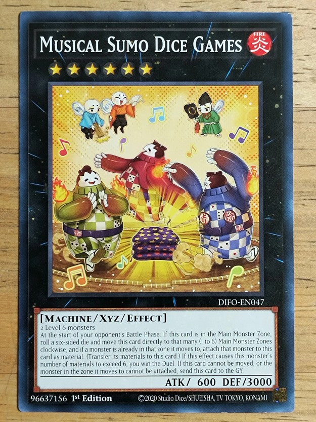 2022 Yu-Gi-Oh Dimension Force 1st Edition #DIFOEN047 Musical Sumo Dice Games C