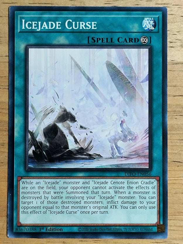 2022 Yu-Gi-Oh Dimension Force 1st Edition #DIFOEN056 Icejade Curse C