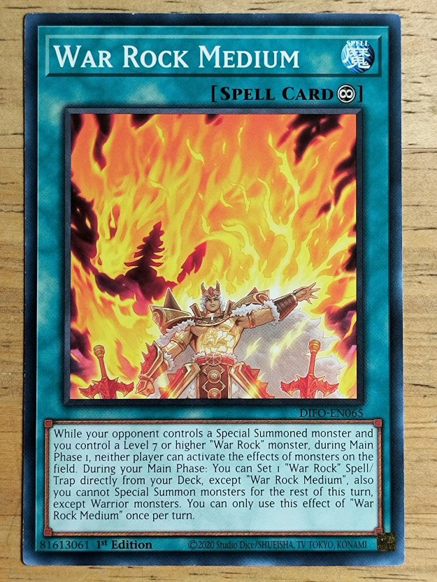 2022 Yu-Gi-Oh Dimension Force 1st Edition #DIFOEN065 War Rock Medium C