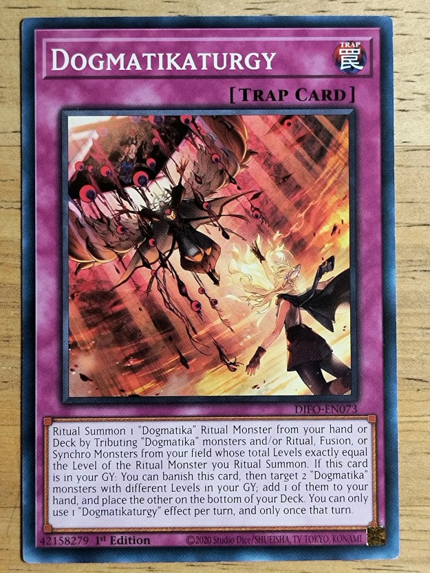 2022 Yu-Gi-Oh Dimension Force 1st Edition #DIFOEN073 Dogmatikaturgy C