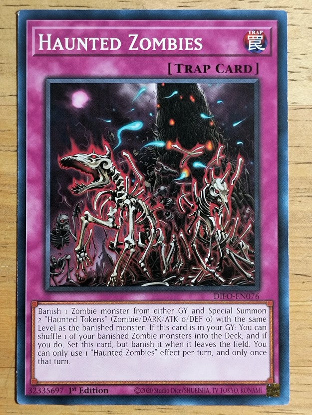2022 Yu-Gi-Oh Dimension Force 1st Edition #DIFOEN076 Haunted Zombies C