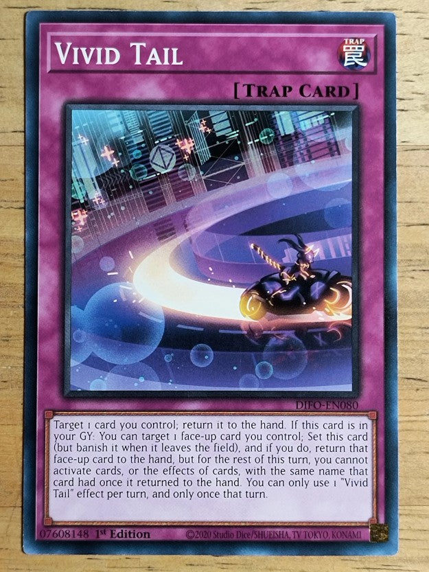 2022 Yu-Gi-Oh Dimension Force 1st Edition #DIFOEN080 Vivid Tail C