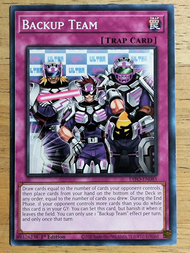 2022 Yu-Gi-Oh Dimension Force 1st Edition #DIFOEN085 Backup Team C