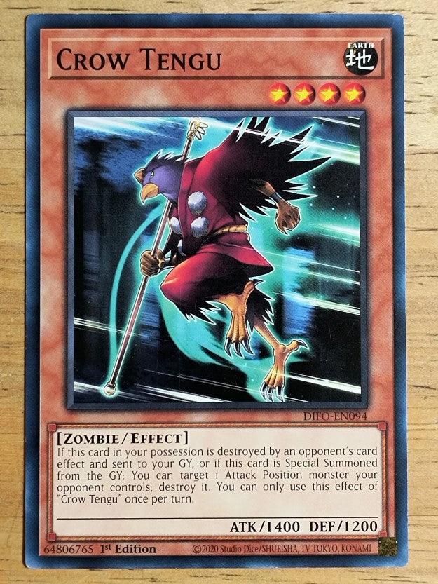 2022 Yu-Gi-Oh Dimension Force 1st Edition #DIFOEN094 Crow Tengu C
