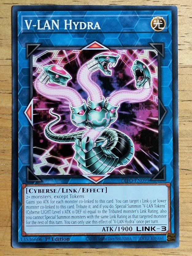 2022 Yu-Gi-Oh Dimension Force 1st Edition #DIFOEN099 V-LAN Hydra C