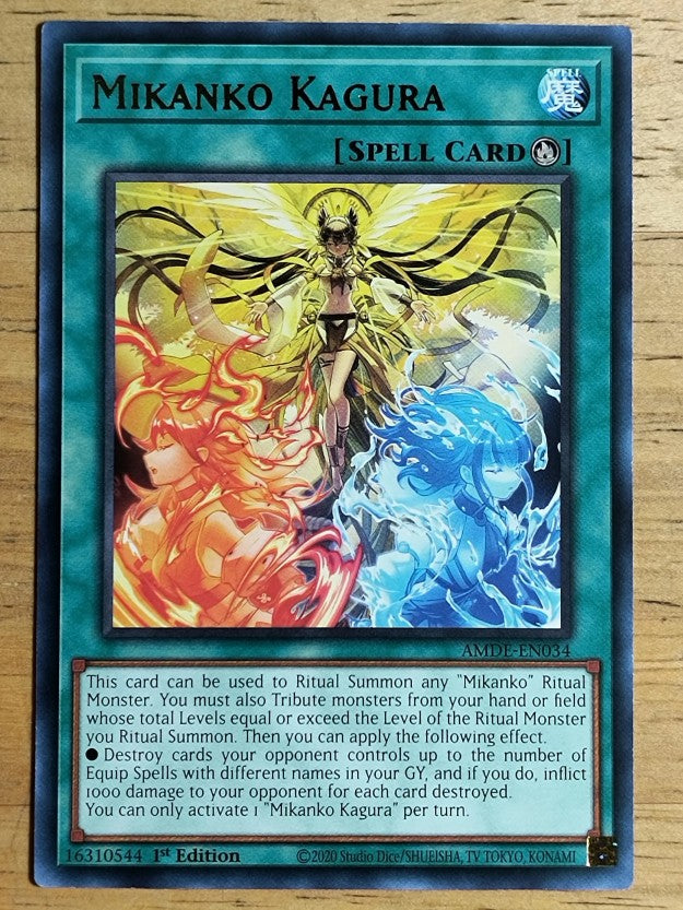2023 Yu-Gi-Oh Amazing Defenders 1st Edition #AMDEEN034 Mikanko Kagura R