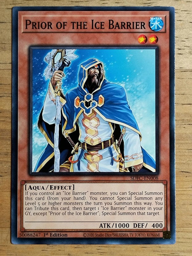 2021 Yu-Gi-Oh Structure Deck Freezing Chains 1st #8 Prior of the Ice Barrier C