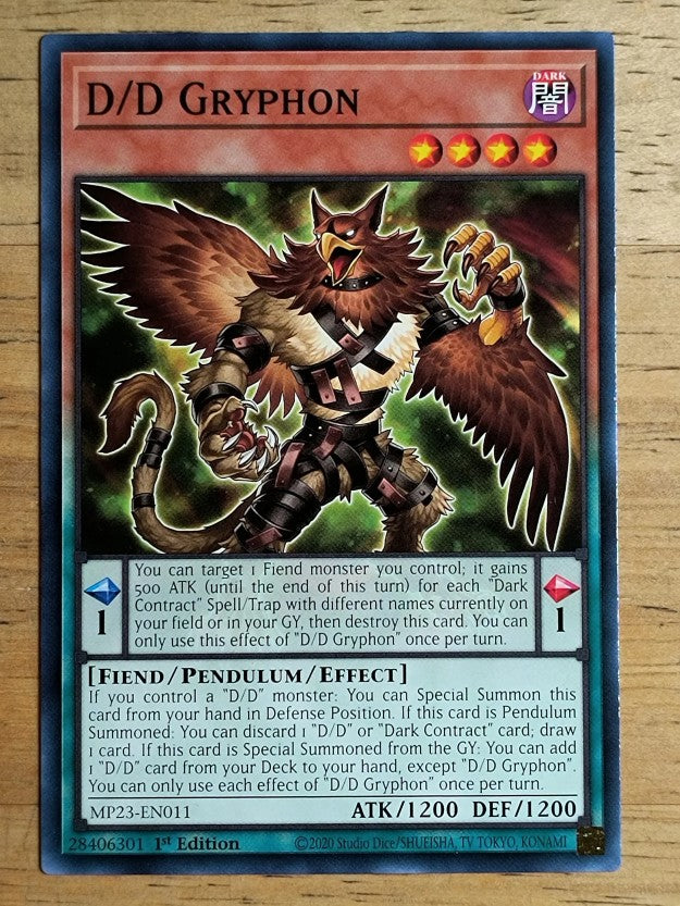 2023 Yu-Gi-Oh 25th Anniversary Tin Dueling Heroes Mega #MP23EN011 D/D Gryphon C