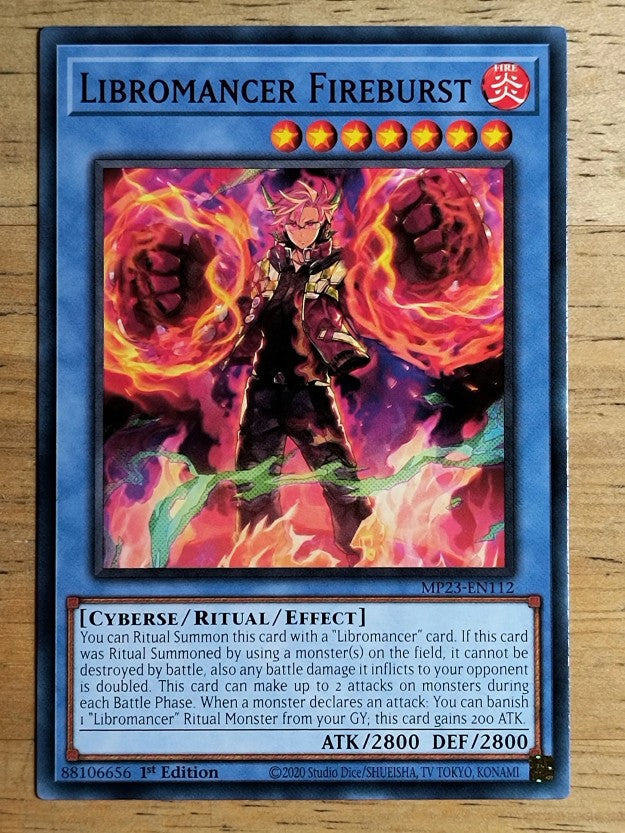 2023 Yu-Gi-Oh 25th Anniversary Tin Dueling Heroes #112 Libromancer Fireburst R