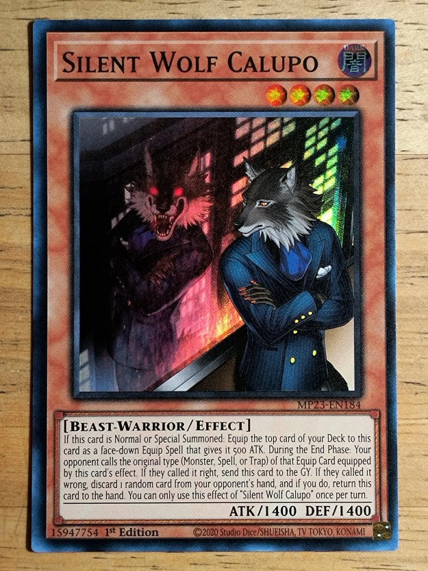 2023 Yu-Gi-Oh 25th Anniversary Tin Dueling Heroes Mega 184 Silent Wolf Calupo SR