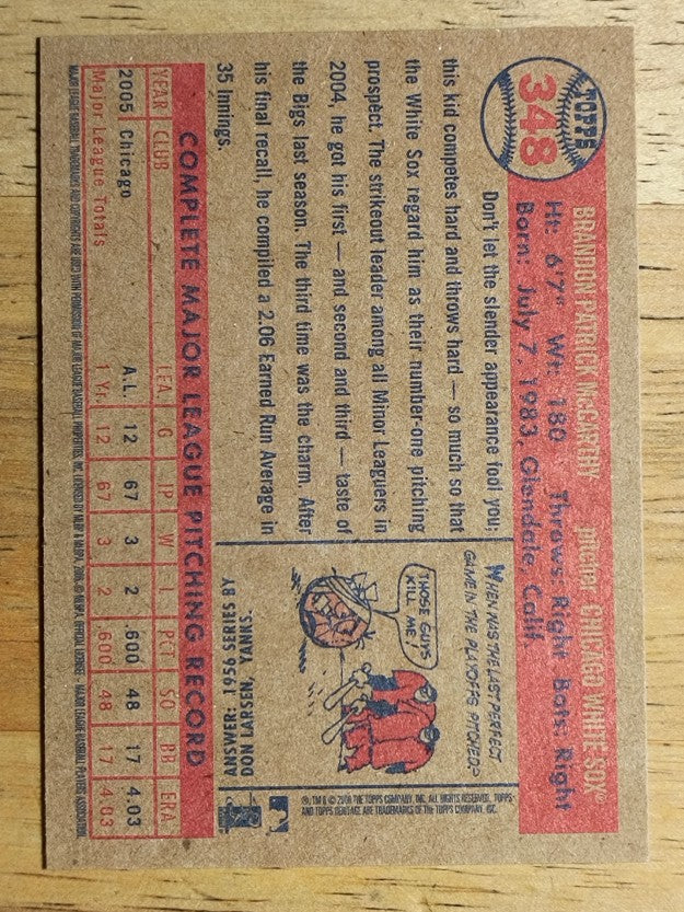 2006 Topps Heritage #348 Brandon McCarthy SP