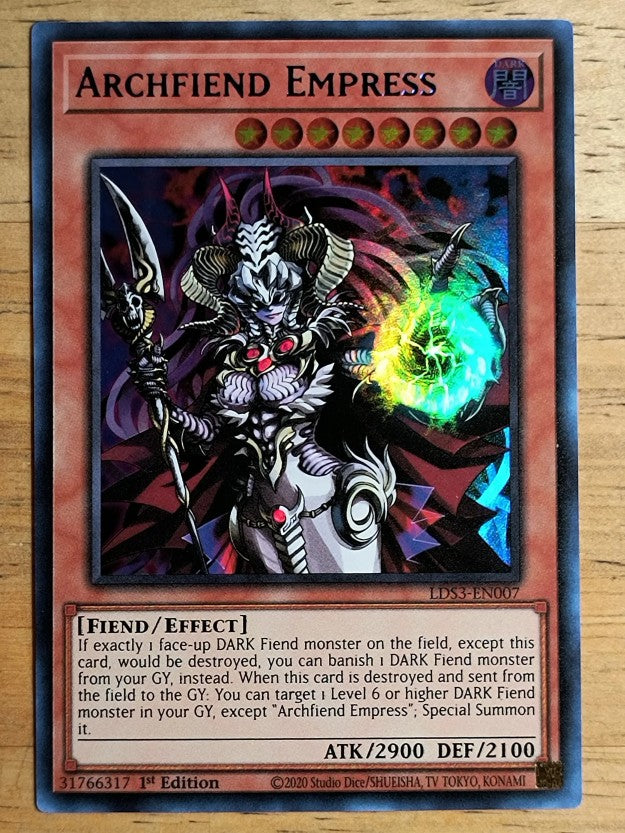 2022 Yu-Gi-Oh Legendary Duelists Season 3 1st Ed #LDS3EN007 Archfiend Empress