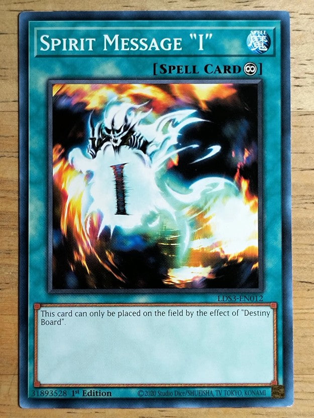 2022 Yu-Gi-Oh Legendary Duelists Season 3 1st Edition LDS3EN012 Spirit Message I