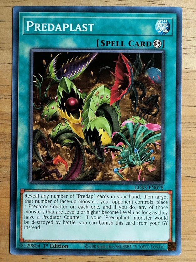 2022 Yu-Gi-Oh Legendary Duelists Season 3 1st Edition #LDS3EN078 Predaplast