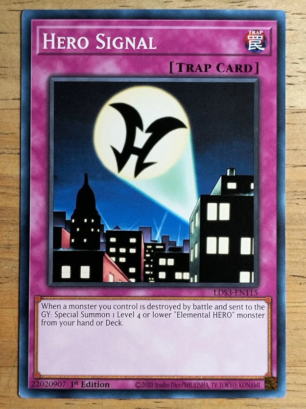 2022 Yu-Gi-Oh Legendary Duelists Season 3 1st Edition #LDS3EN115 Hero Signal