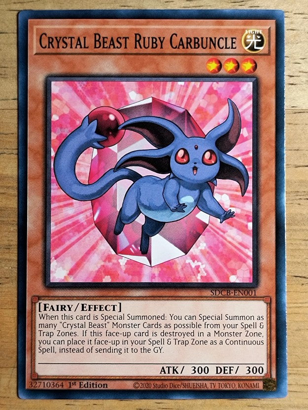 2022 Yu-Gi-Oh Legend of the Crystal Beasts 1st #001 Crystal Beast Ruby Carbuncle