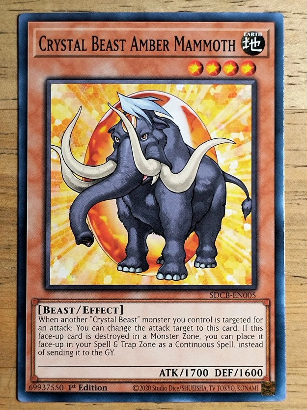 2022 Yu-Gi-Oh Legend of the Crystal Beasts 1st Ed #5 Crystal Beast Amber Mammoth