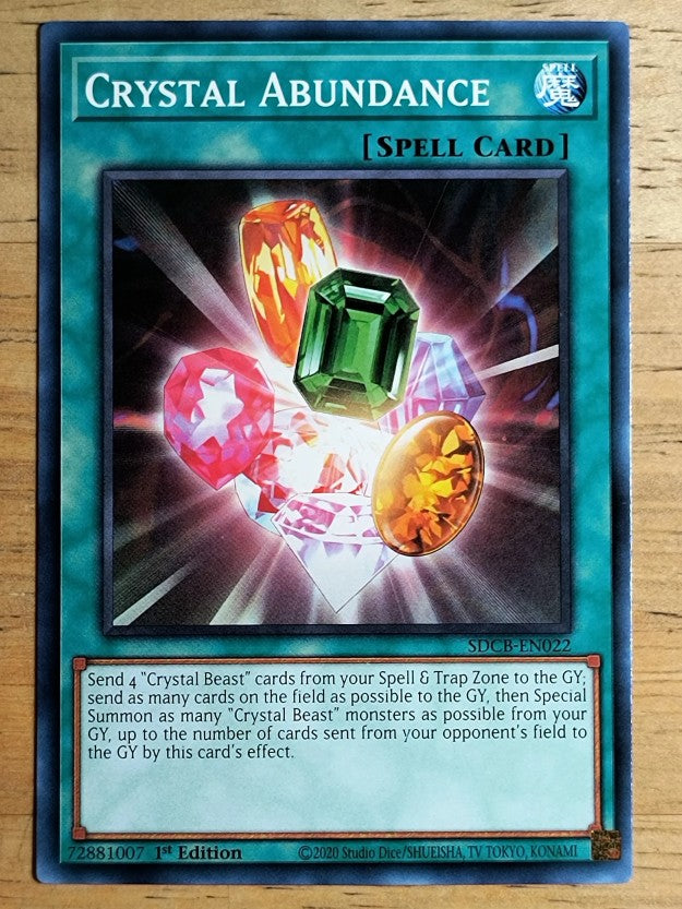 2022 Yu-Gi-Oh Legend of the Crystal Beasts 1st Ed #SDBCEN022 Crystal Abundance
