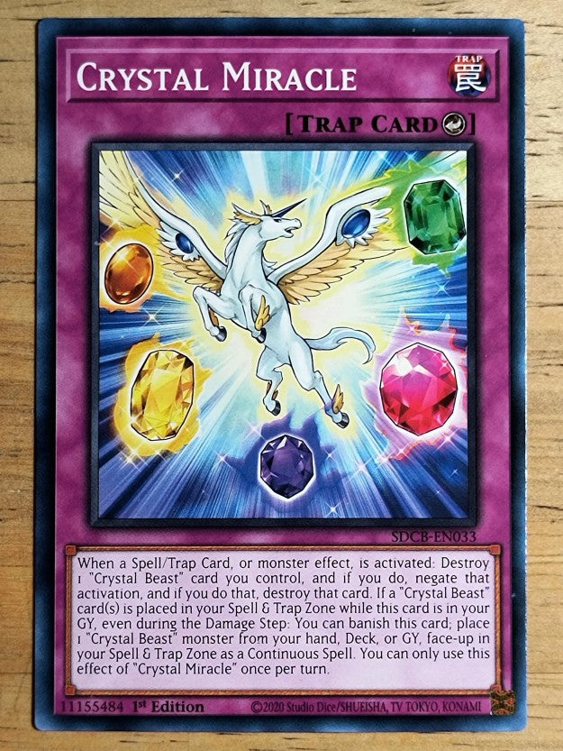2022 Yu-Gi-Oh Legend of the Crystal Beasts 1st Edition SDBCEN033 Crystal Miracle