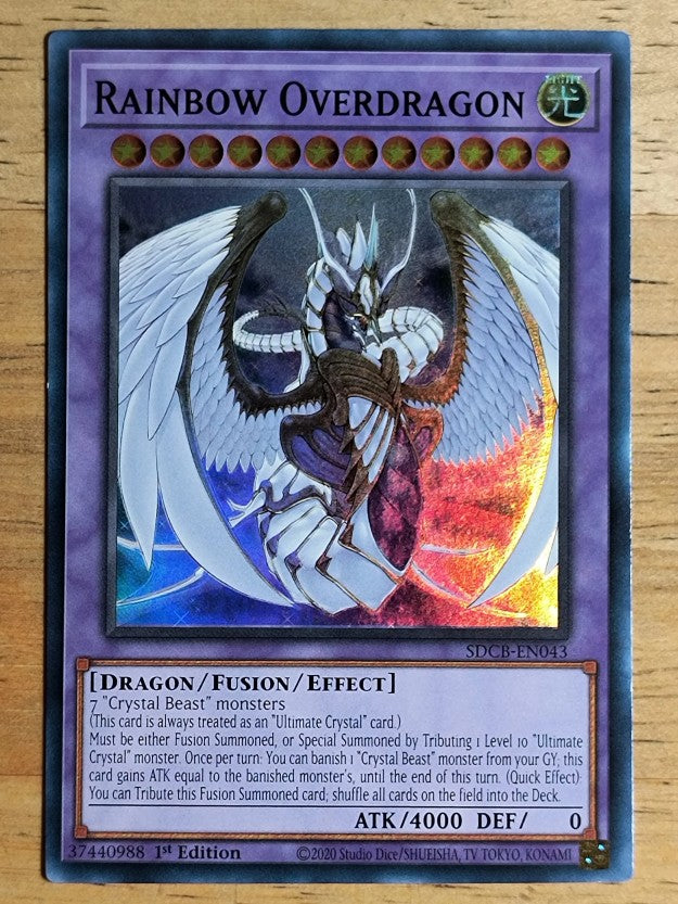 2022 Yu-Gi-Oh Legend of the Crystal Beasts 1st Ed #SDBCEN043 Rainbow Overdragon