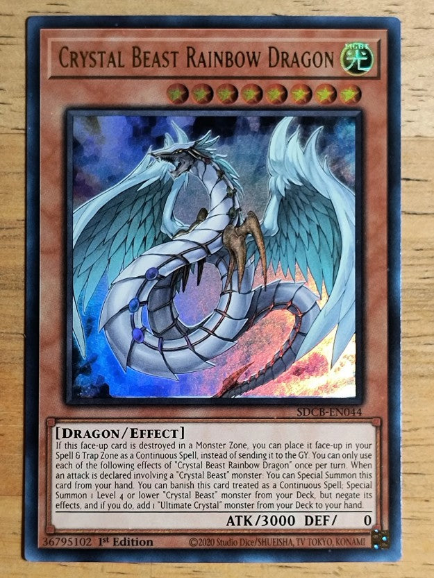 2022 Yu-Gi-Oh Legend of the Crystal Beasts 1st #044 Crystal Beast Rainbow Dragon