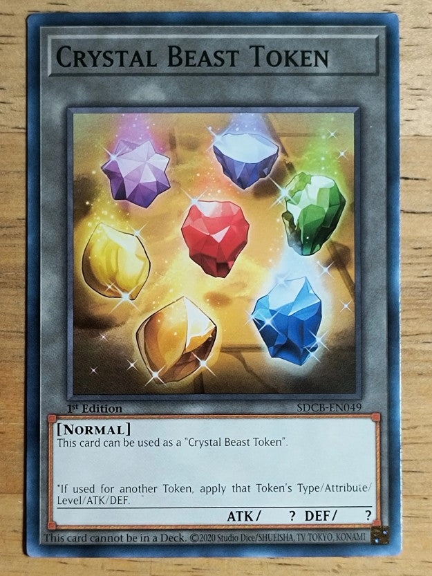 2022 Yu-Gi-Oh Legend of the Crystal Beasts 1st Ed #SDBCEN049 Crystal Beast Token