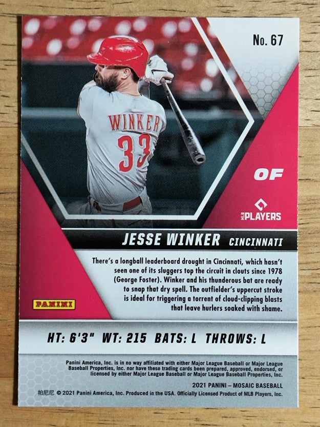 2021 Panini Mosaic #67 Jesse Winker