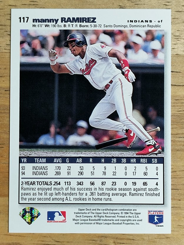 1995 Collector's Choice SE Silver Signature #117 Manny Ramirez