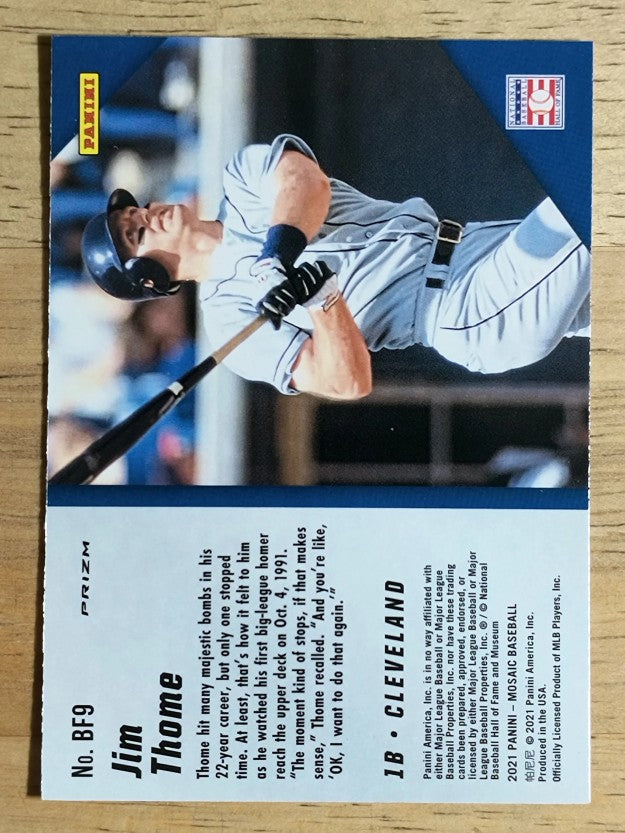 2021 Panini Mosaic Big Fly Mosaic Green #9 Jim Thome