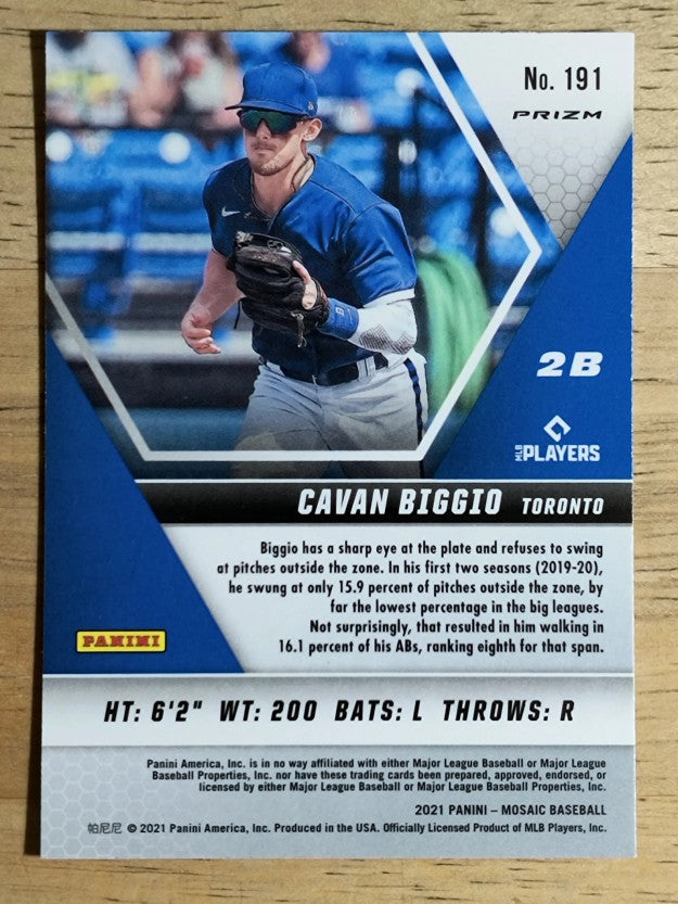 2021 Panini Mosaic Mosaic Green #191 Cavan Biggio