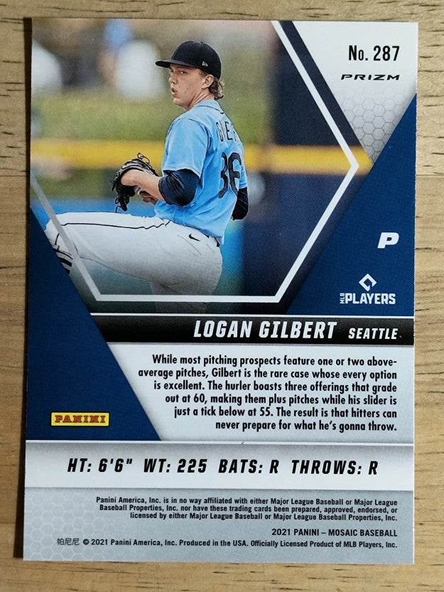 2021 Panini Mosaic Mosaic Reactive Orange #287 Logan Gilbert