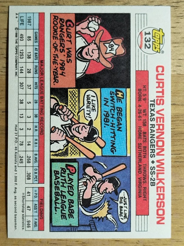 1988 Topps Big #132 Curt Wilkerson