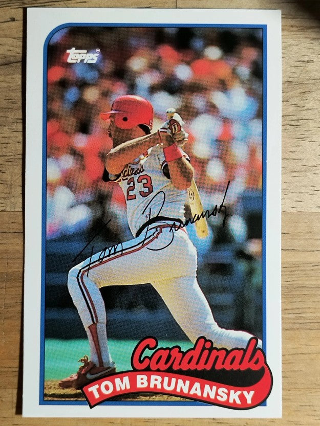 1989 Topps Baseball Talk/LJN #152 Tom Brunansky