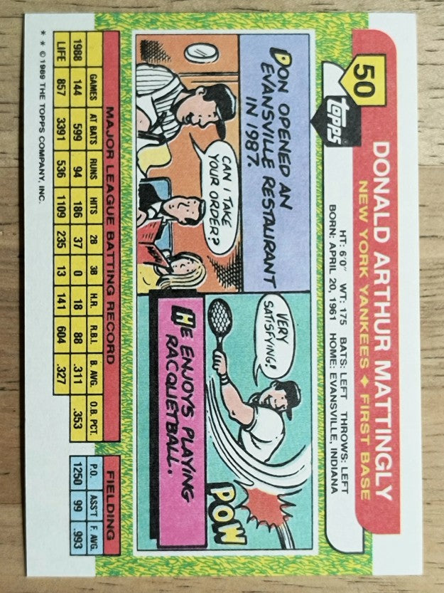 1989 Topps Big #50 Don Mattingly (NM)