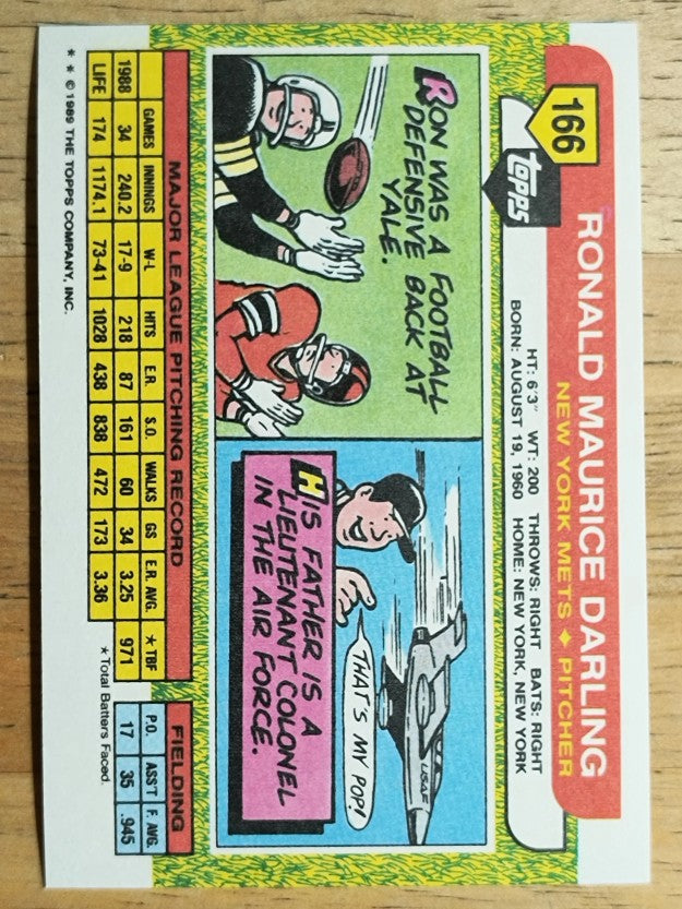1989 Topps Big #166 Ron Darling