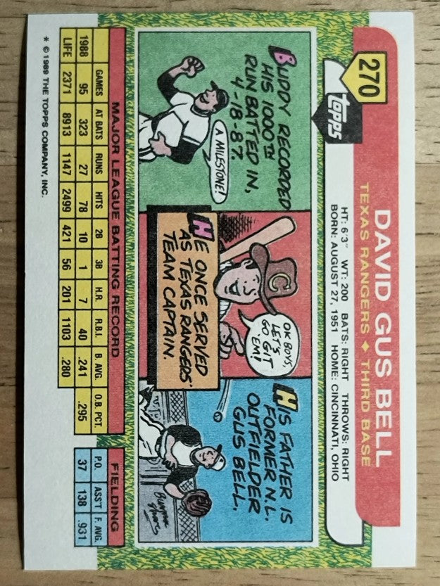 1989 Topps Big #270 Buddy Bell