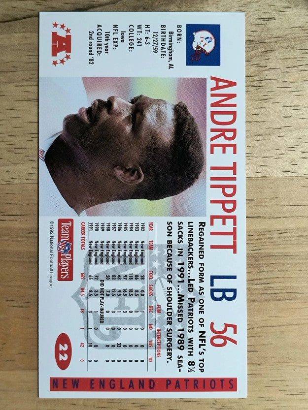 1992 GameDay #22 Andre Tippett