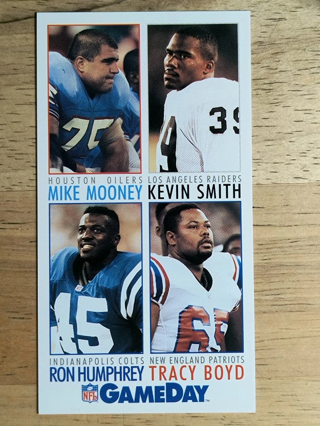 1992 GameDay #30 Mike Mooney RC/Kevin Smith RBK RC/Ron Humphrey RC/Tracy Boyd RC
