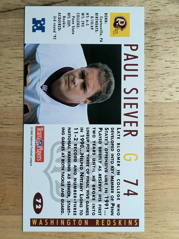 1992 GameDay #72 Paul Siever RC