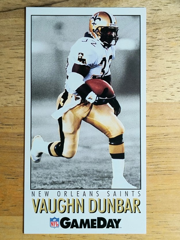 1992 GameDay #103 Vaughn Dunbar RC