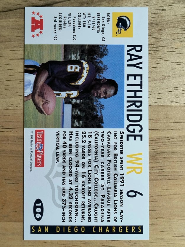 1992 GameDay #106 Ray Ethridge RC