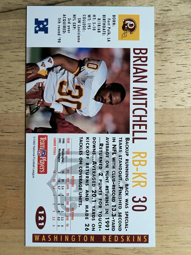 1992 GameDay #121 Brian Mitchell