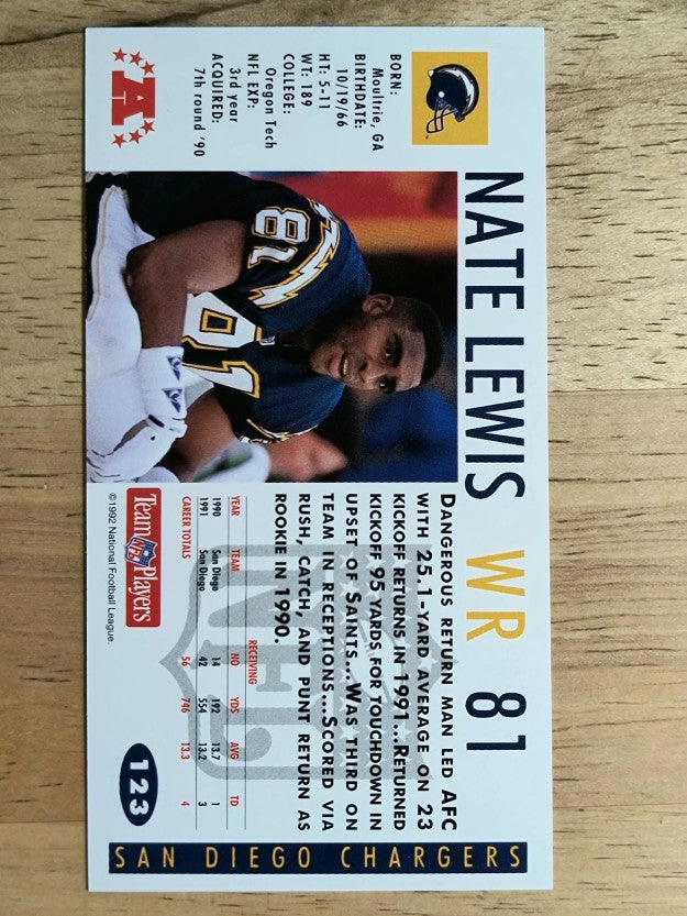 1992 GameDay #123 Nate Lewis