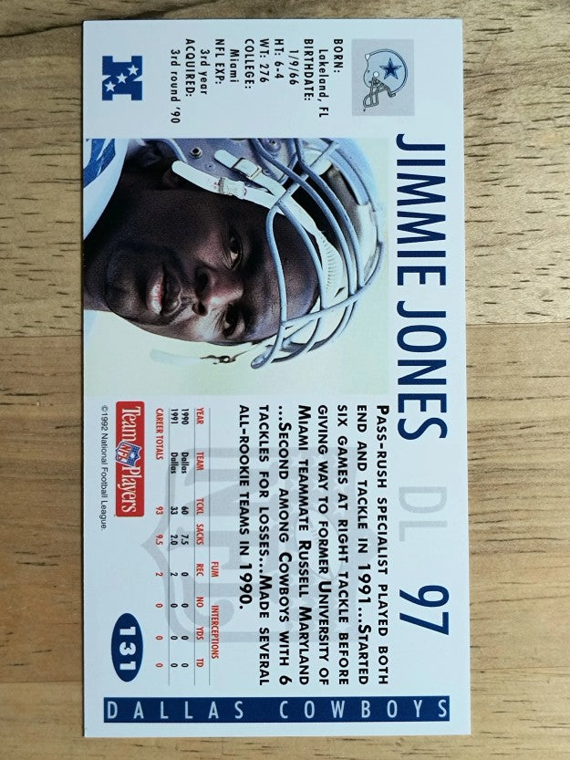 1992 GameDay #131 Jimmie Jones