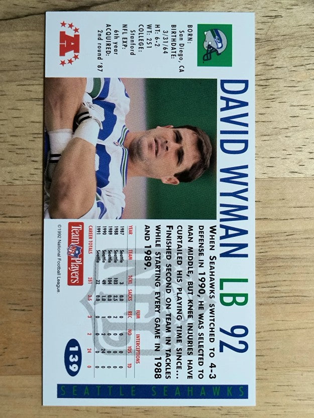 1992 GameDay #139 David Wyman