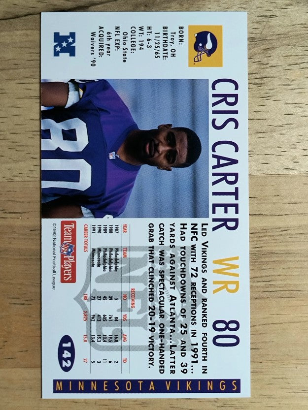 1992 GameDay #142 Cris Carter