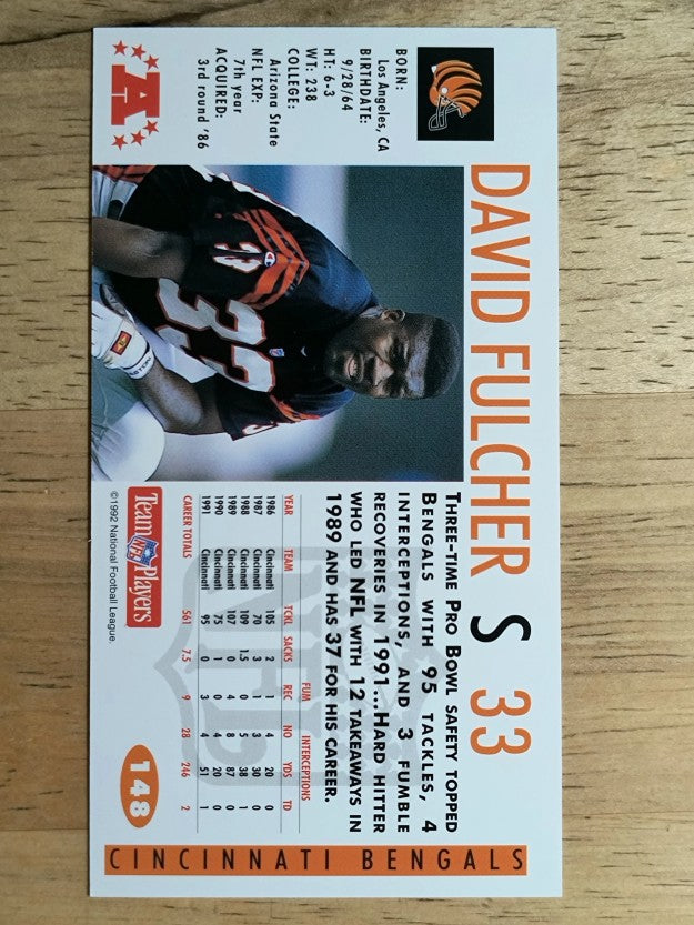 1992 GameDay #148 David Fulcher