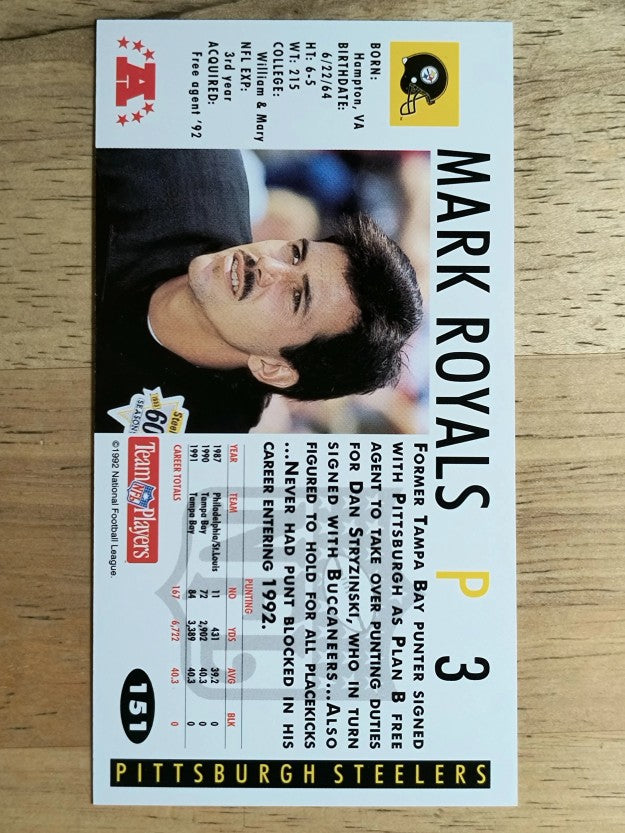 1992 GameDay #151 Mark Royals